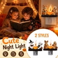 thumbnail image 2 of Ghost Campfire Nightlight, 2026 New Halloween Campfire Flickering Night Light,3D Spooky Fire Marshmallow Night Light for Halloween Decor(Patchwork Ghost), 2 of 9