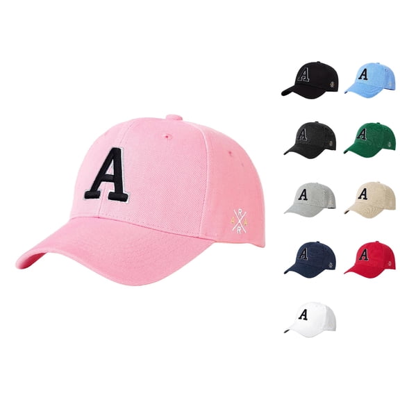 Babaley Womens Baseball Cap Vintage Adjustable A Letter Embroidered Sun Hat Spring Summer Stylish Casual Headwear