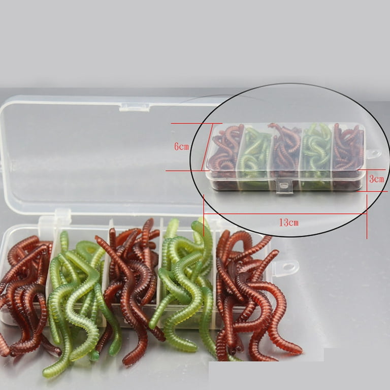 enqiretly S/M/L Size Worm Box Breathable Fishing bait Plastic