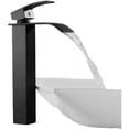 thumbnail image 2 of Grifo para lavabo y lavabo, grifo blanco con caño alto, mezclador monomando para lavabo alto, grifo para lavabo de un solo orificio con una sola palanca de cobre, mezclador de agua fría y, 2 of 5
