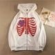 thumbnail image 1 of In Stock Fashion Esqueleto Impresión Anime Hombres Mujeres Manga Larga Cremallera Sudadera Con Capucha Chamarra Suelta Streetwear Y2K Jerseypangjing, 1 of 4