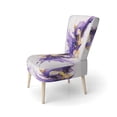 thumbnail image 3 of Designart "Purple and Gold Splash" Upholstered Fractals Accent Chair and Modern & Contemporary Arm Chair - Multiple Color & Pattern, 3 of 7