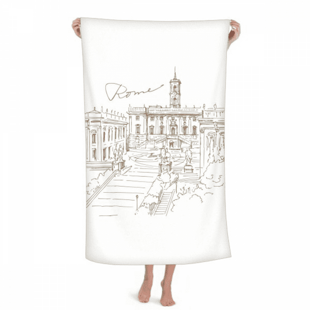 Fontana di Trevi Rome Fontana Landmark Hand Towel Bath Facecloth Soft Cotton Washcloth
