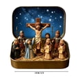 thumbnail image 3 of Mini Crucifixion Scene Set in Tin Box Hand‑Painted Jesus Crucifix Figurines Portable Pocket Religious Tabletop Decor Travel Faith Keepsake Stocking Stuffer Meaningful Christian Gift, 3 of 8