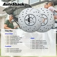 thumbnail image 3 of AutoShack Front Vented & Rear Vented Drilled & Slotted Coated Brake Rotors Silver Matte Finish 4-PC Set Replacement for 2007-2018 Chevrolet Silverado 1500 2007-2018 GMC Sierra 1500 TurboGuard, 3 of 5