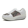 thumbnail image 4 of 2025 Clearance! asdoklhq Sneakers for Women,New Sequined Women's Shoes Foreign Trade Plus Size Fashion Sports Casual Shoes, 4 of 9