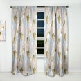 thumbnail image 2 of Designart 'Retro Golden Foliage XV' Mid-Century Modern Curtain Panel, 2 of 5