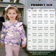 thumbnail image 7 of Uorisanigo Girls Ruffled Shoulder Sweatshirt Long Sleeve Crewneck Daisy Rabbit Purple Pullover Tops Sweater Casual Sweatshirts, Comfortable Fall Winter Spring Clothes, 7 of 7