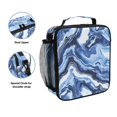 thumbnail image 2 of Haosy Blue Black White Marble Reusable Lunch Box Men/Women Insulated Lunch Bag for School Picnic Travel, 2 of 6