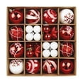 thumbnail image 2 of Shatterproof Christmas Ball Ornaments Red and White Glittering Baubles Set, Christmas Tree Hanging Balls for Xmas Tree Decorations Wreaths Garlands Home Holiday Wedding Party Decor, 2 of 4