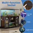 thumbnail image 3 of 55-75 Gallon Fish Tank Stand, Linor Aquarium Stand with Power Outlets and Cabinet for Fish Tank Accessories Storage, Heavy Duty Metal Frame, 52" x 9.7" Tabletop, 1200lbs Capacity (Two-Metal Net Door), 3 of 7
