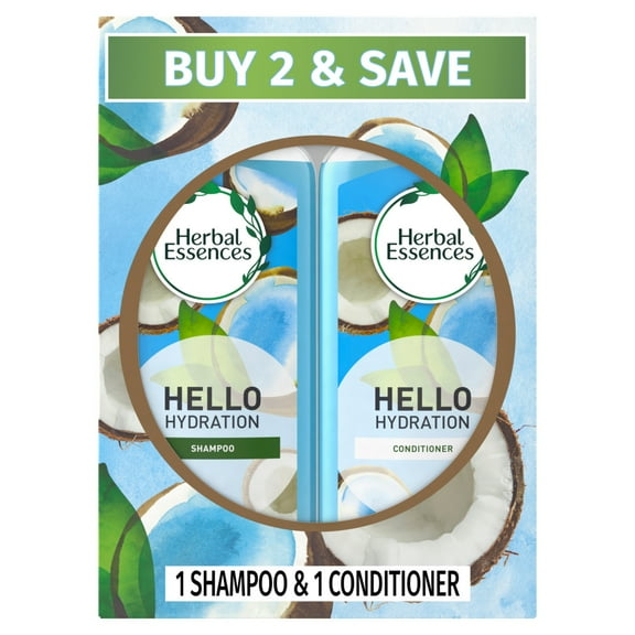Herbal Essences Hello Hydration Shampoo & Conditioner Bundle Pack, for All Hair Types, 23.4 fl oz