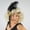GO-BL, variant on ZUCKER Flapper Headband w/Ostrich Feather and Tassel - 1920's Style Gatsby Headpiece Costume Hair Accessories (Black)