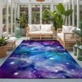 thumbnail image 2 of Area Rugs 3'x5', Starry Sky Carpet Runner Indoor Outdoor Rugs Home Decor Aesthetic, Galaxy Outer Space Universe Star Night Non Slip Mats Washable Accent Rug for Living Room Bedroom, 2 of 8