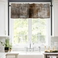 thumbnail image 5 of Brown Abstract Valances for Windows Vintage Graffiti Rod Pocket Curtain Valance Window Treatment Short Curtains for Kitchen Living Room, 42"x18", 5 of 5