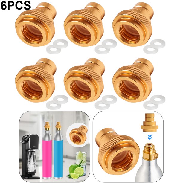 Adaptador Rápido CO2 Connect SodaStream Water Carbonator Art Terra (Oro)