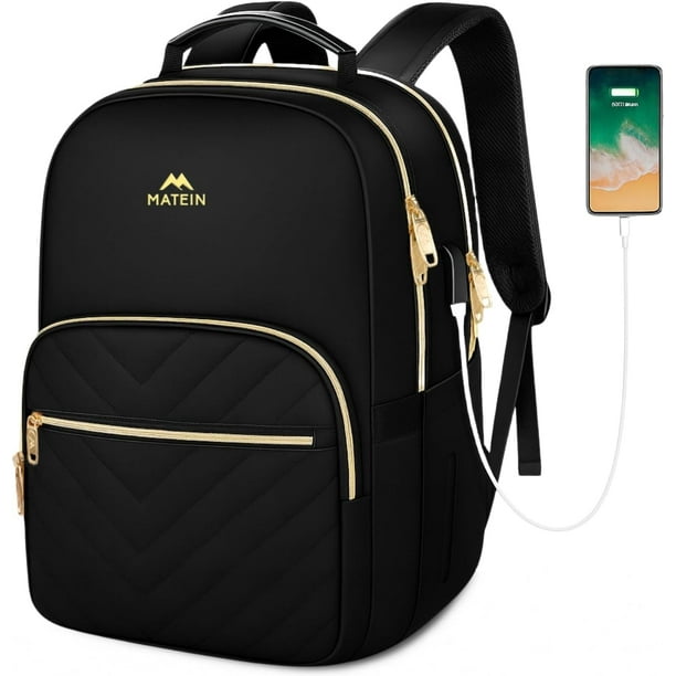 Mochila para laptop MATEIN de viaje 17" resistente al agua con USB