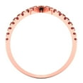 thumbnail image 4 of Statement Engagement Ring for Women - 0.5ct Natural Garnet in 14K Rose Gold Promise Ring, 4 of 6
