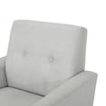 thumbnail image 5 of GDF Studio Teche Mid Century Modern Fabric Tufted Club Chair, Light Gray and Dark Brown, 5 of 8