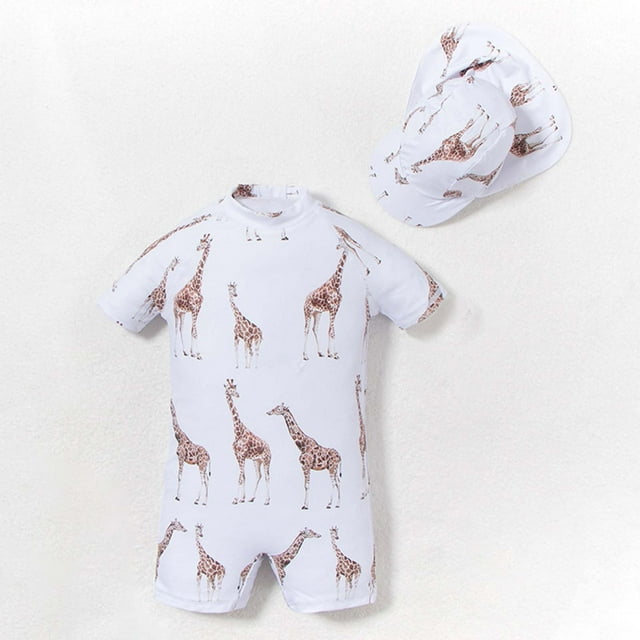 Kids Swimsuit Cute Print Bathing Suits Toddler Rash Guard Boys Swim Suit 4-5 Years