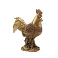 thumbnail image 2 of Rooster Statue European Vintage Style Auspicious Decor, Golden Rooster of Good Fortune Rattan Weave Design Resin Figurine, Rooster Decor for Home Living Room and Desktop, Gold, 2 of 6