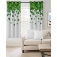 thumbnail image 2 of Green Leaves Blackout Curtains for Bedroom Living Room Darkening Curtains 96 Inches Long Watercolor Botanical Pastoral Elegant Window Curtain 2 Panels Set Window Treatment Grommet Drapes 52"x96", 2 of 9
