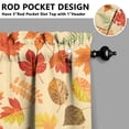 thumbnail image 5 of Fall Leaves Pumpkin Pattern Kitchen Curtains Set - Thanksgiving Harvest Season Rustic Autumn Decor Rod Pocket Panels, 5 of 6