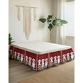 thumbnail image 2 of The Chef Bed Skirt Gnome Kitchen Black Buffalo Plaid Red Bed Skirts Queen Size 16 Inch Drop, Wrap Around Dust Ruffle&nbsp;Bedskirt with Adjustable Elastic Belt for Queen Size Beds, 2 of 7