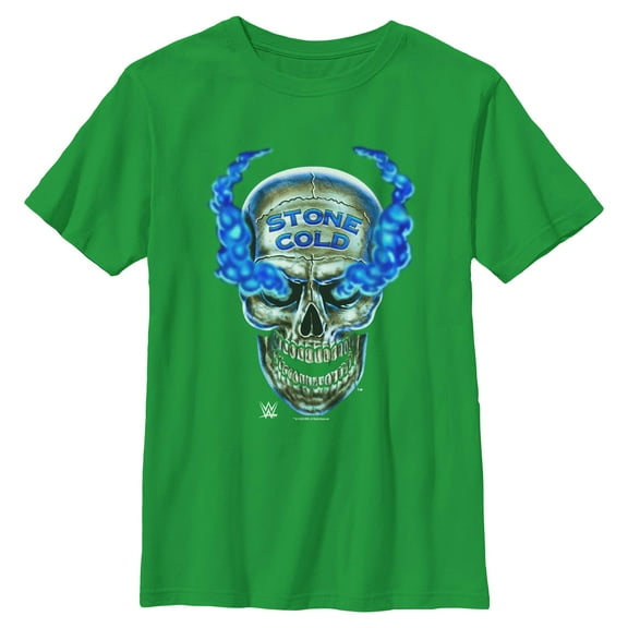 Boys WWE Stone Cold Smoke Skull T Shirt