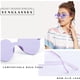 thumbnail image 3 of Paquete de 2 gafas de sol sin montura en forma de corazón para mujer, una pieza, translúcidas, 3 of 5