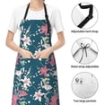 thumbnail image 6 of Lsque Lilies Flowers Waterproof Apron Chef Aprons for Men Heavy Duty Chemical Work Apron Extra Long Grilling Aprons with Adjustable Bib Apron, 6 of 9