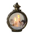 thumbnail image 1 of POINTERTECK Christmas Snowman Hanging Lantern Ornament LED Candle Light Antique Night Lamp, 1 of 3