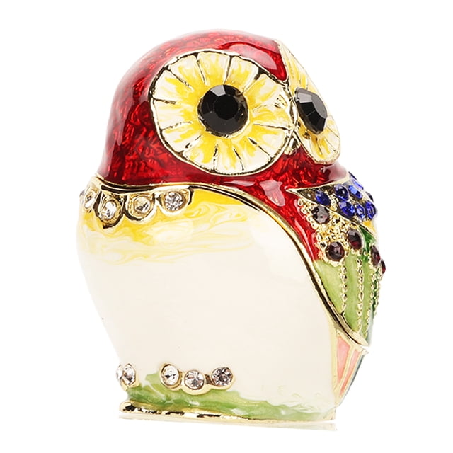 Joyero, Joyero De Metal Con Forma De Búho Brillante, Exquisito Y Elegante Para El Hogar
