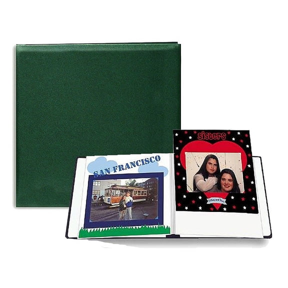 Pioneer Leatherette Post Bound Album 12"X12"-Green