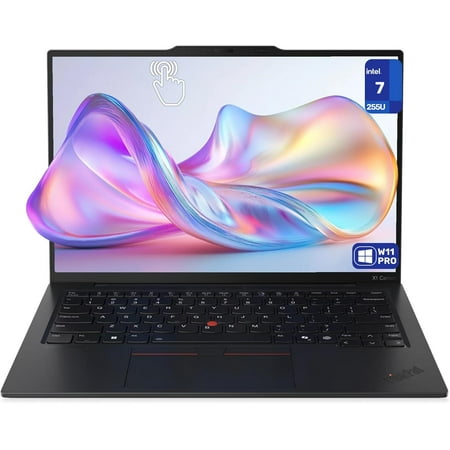 Lenovo ThinkPad X1 Carbon Gen 13 Laptop, Intel Ultra 7-255U, 32 GB LPDDR5x RAM, 1 TB PCIe SSD, 14" WUXGA (1920x1200) Touchscreen, Integrated Intel Graphics, Backlit Keyboard, W11 Pro, Black