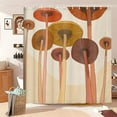thumbnail image 1 of Vintage Mushroom Shower Curtain for Bathroom, Cute Morden Abstract Art Boho Shower Curtains, 60S Retro Funny Nature Plant Mid Century Fabric Bath Curtain Morden Bathroom Accessories, 70X84IN, 1 of 6