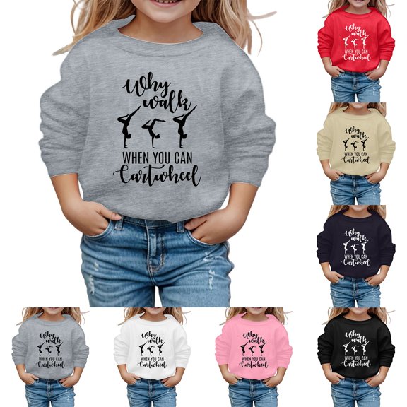 CAIXIA Crewneck Sweatshirts for Tween Girls Crew Quality Long Sleeve Shirt Bow Graphic Drop Shoulder Pullover Tops Back To School Outfit Clothes for Teen Girls