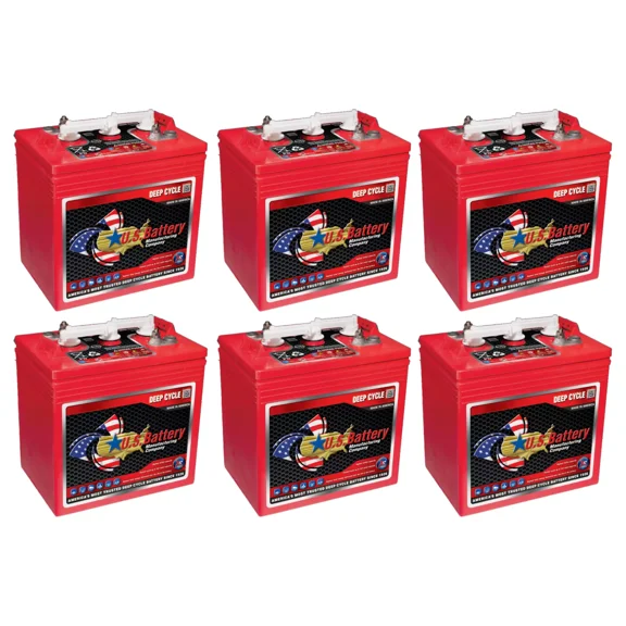 x6 | US Battery 6 Volt 240 Ah Deep Cycle Battery (Replaces Trojan T-125 | T125)