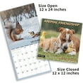 thumbnail image 4 of 2026 Wall Calendar,Calendar 2026,Animal friendship Monthly Wall Calendar, 12" x 24" Open,Family Planner Calendar, Home & Office Organizer,Hangable, 4 of 6