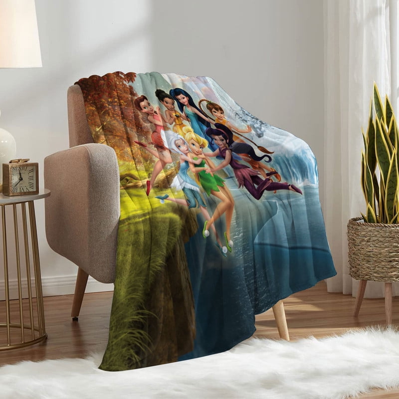 Tinkerbell Anti Pilling Flannel Blanket Gifts for Fans Lover Girls Boys Women Present Hoodie Him Bed 30"x40"