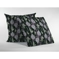 thumbnail image 2 of 16â Black Purple Fall Leaves Suede Throw Pillow, 2 of 3
