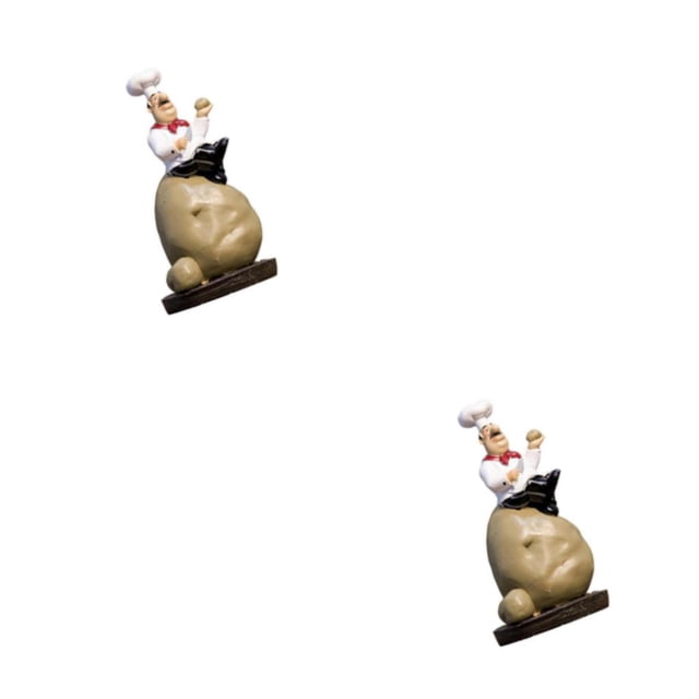 Inteprter Regalo Gourmet amantes Colorfast cartón moderno para y decoración estatuilla estatua Colorfast Chef hogar borde sentarse sentarse en la patata 2Conjunto
