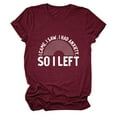 thumbnail image 1 of B91xZ T-Shirt à Col Rond à Manches Courtes et Manches Courtes pour Femme, Wine S, 1 of 3