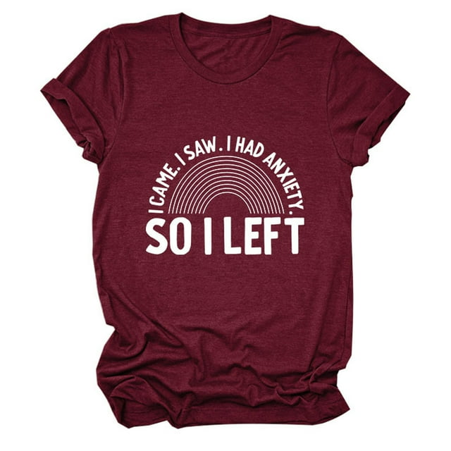 B91xZ T-Shirt à Col Rond à Manches Courtes et Manches Courtes pour Femme, Wine S