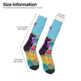 thumbnail image 2 of Vsdgher Pop Art Colorful Cows Knee Socks, High Socks Long Stretchy Sock Women Knee High Stocking, Long Socks for Women, 2 of 6