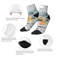 thumbnail image 6 of Bingfone The World Map With Cartoon Animals Design Patterned Men'S Women'S Casual Cotton Socks, 6 of 9