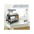 thumbnail image 5 of 2 Tier Dish Drying Rack Over Sink Steel Kitchen Holder Drain Board Set Metal, 5 of 7