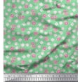 thumbnail image 1 of Soimoi Crepe Silk Fabric Leaves & Rose Floral Print Fabric by the Yard 42 Inch Wide, 1 of 3