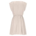 thumbnail image 6 of Kaemgyyd Summer Dresses for Women Smocked V Neck Casual Beach Cover up Dress Cap Sleeve High Waist Flowy Mini Dress, 6 of 7