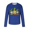 thumbnail image 4 of ZRGHAOYLQ Funny St Patrick's Day Shamrock Gnome Graphic Tees Mens Big and Tall Long Sleeve Pullover Shirts Plus Size Crewneck Tshirt Athletic Work Regular Fit T Shirts, 4 of 5